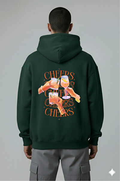 LORVEX Čerši print Oversize kroj unisex dukserica