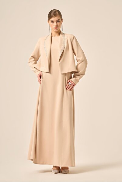 FTZ WOMEN Women's Jacket Dress Set Beige 31210