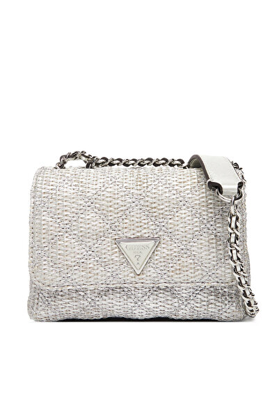 Guess Γυναικεία Τσάντα Χειρός Ασημί HWQM9673740
