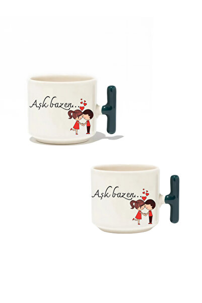 baskigo.com الحب أحيانًا... كوب لاتيه مزدوج - كوب سيراميك هدية