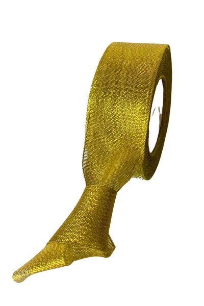 EL İŞİ DİY CRAFT Gold Glittery Shiny Ribbon 4 cm X 20 Meters Handcrafted Gift Wrapping DIY Jewelry Decoration