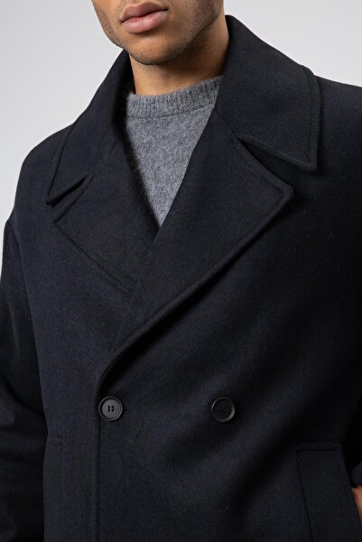 VAMOSCLO oversized διπλό πέτο Κοντό Μπουφάν Μαύρο