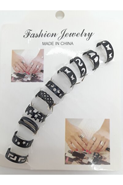 Zaradise Accessories Adjustable Diameter Bijouterie Joint Ring Set of 10