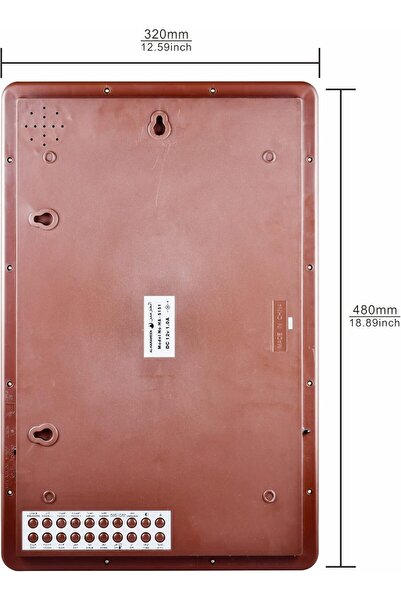 AL-HARAMEEN Azan Clock LED Prayer Clock, Big Wall Clock, Read Home/Office/Mosque Digital Azan Clock/