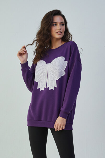 KOZİA OUTDOORS Hanorac de damă cu dantelă și model cu panglici, pentru o eleg...