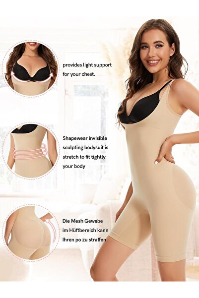 OEM Shapewear Body for Women with Open Bust and Adjustable Straps