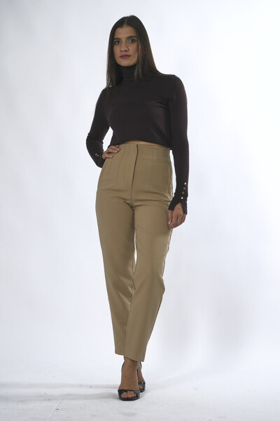 ABBRA Women's Front Flare Trousers