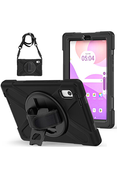 UnDePlus Lenovo Tab M9 9Inch Tb-310Fu Case Defender Strap-On Armored Tank Case Zac30136Tr/Zac30155Tr