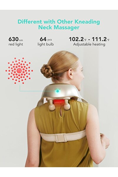 SKG H7 Ultra Cordless 6D Shiatsu Neck & Shoulder Massager with Heat