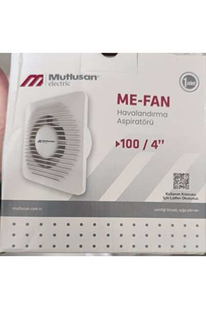 Mutlusan 100 mm 4” Havalandırma Aspiratörü – 12W Sessiz Banyo ve Tuvalet Fanı (2450 rpm)