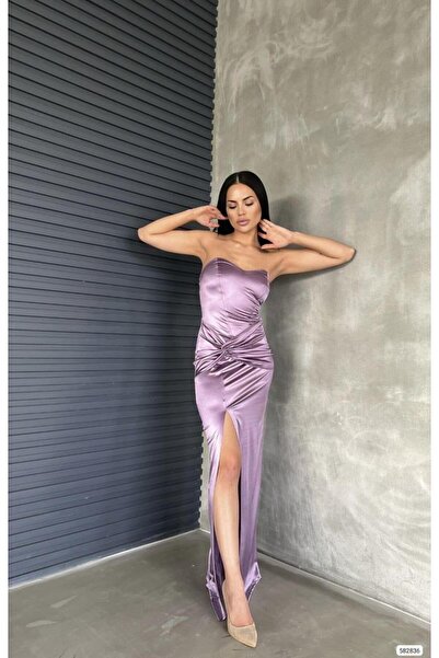 Modafeminen Rochie de seară cu guler dublu din țesătură scuba - cu talie adun...