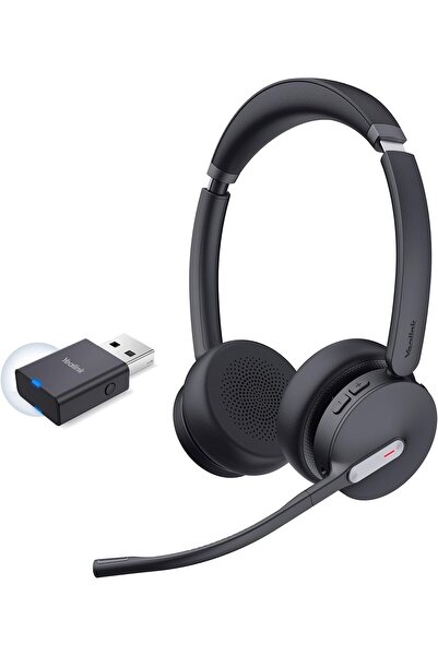 Yealink WH64 Hybrid Dual Wireless Headset with DECT Dongle, 492ft Range, Teams Zoom, Skype, UC, Bluetooth On