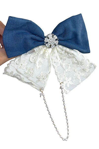 TAKIŞTIR Navy Blue Color Ribbon Figured Vending Machine Buckle