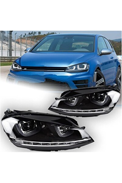 X POWER TUNİNG VW GOLF 7 2013-2016 MK7 ÇİFT U LEDLİ R ÖN FAR