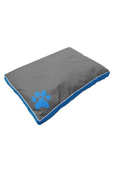 OEM Anthracite Turquoise Floor Cushion with Paw Pattern for Pets 88 x 55 x 8 cm