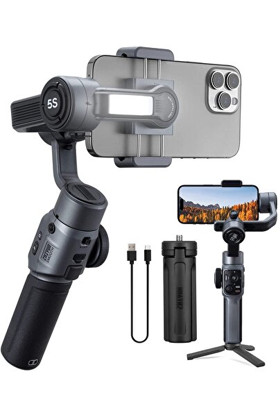 ZHIYUN Smooth 5S Professional Gimbal Stabilizer for Smartphone, Handheld 3-Axis Phone Gimbal, Portab