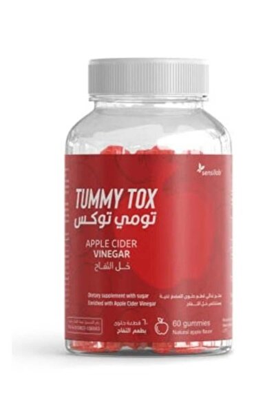 Sensilab سينسيلاب تومي توكس خل التفاح - 60 حلوى جيلاتينية