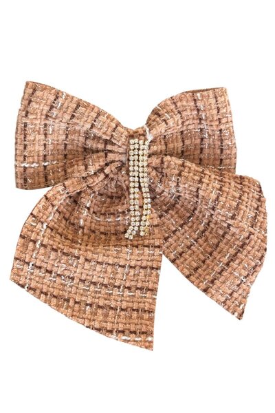 TAKIŞTIR Coffee Color Ribbon Figured Stone Detailed Vending Machine Buckle