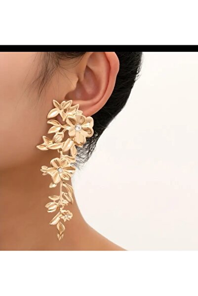 Enanice Flower Leaf Earrings