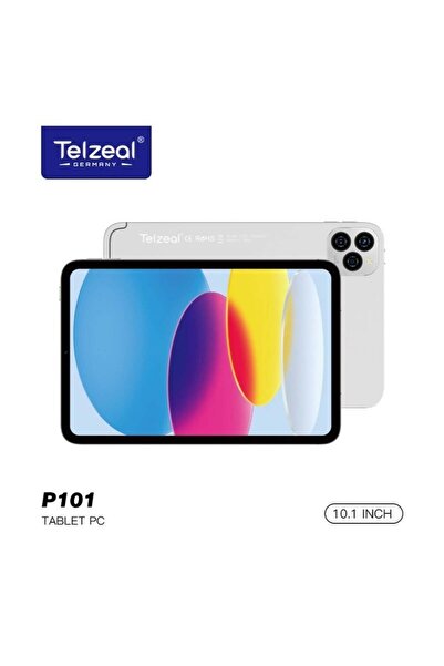 TELZEAL P101 10.1" Android 13 Tablet, 8GB RAM, 512GB ROM, 5G Wi-Fi, Dual SIM, 8000mAh Battery, Wirel