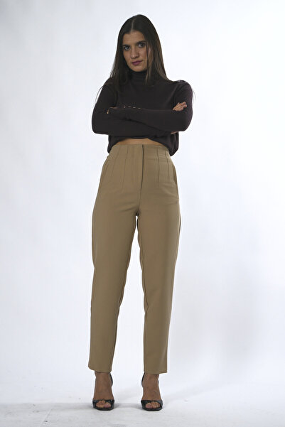 ABBRA Women's Front Flare Trousers