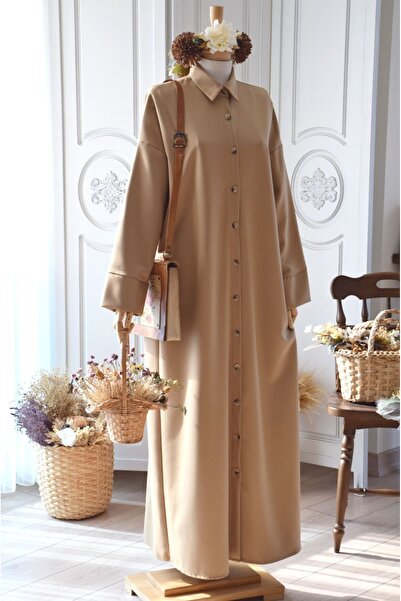 EMİNOS BUTİK الموديل الأساسي فيريس باللون البيج