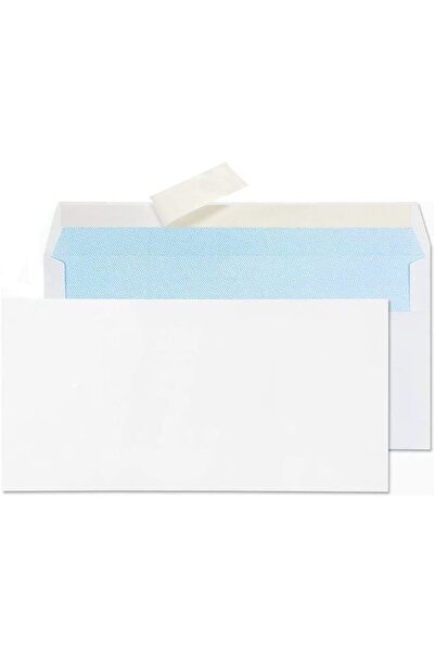 MARKQ مظاريف بيضاء مقاس 4 × 9 بوصة، قابلة للتقشير والإغلاق، 80 جرامًا للمتر ا...