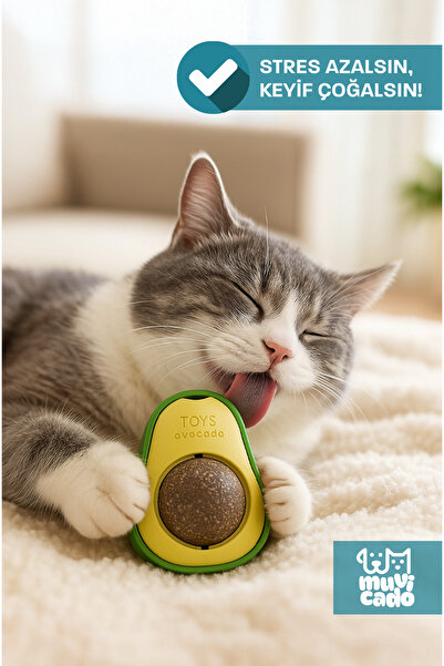 muvicado Catnipli Kedi Nanesi Otu Oyuncakları Oyuncağı Catnip Kedi Otu Çimi Avokado Oyuncak Yalama Topu