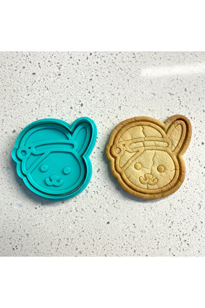 Craftelle Hat-Wearing Rabbit Cookie Mold and Stamp Set |   New Year, Winter T...