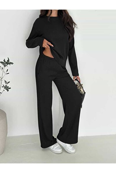 cemo Women's Ribbed Knitwear Set – Comfortable Fit & Casual Style