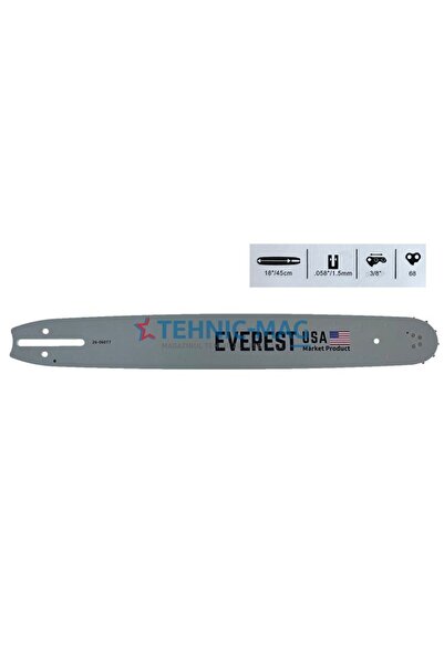 Everest Bara de drujbă 45 cm, pas 3/8, 1,5 mm - Lanț 68 dinți -