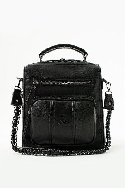 Teal Collection حقيبة ظهر جلدية نسائية