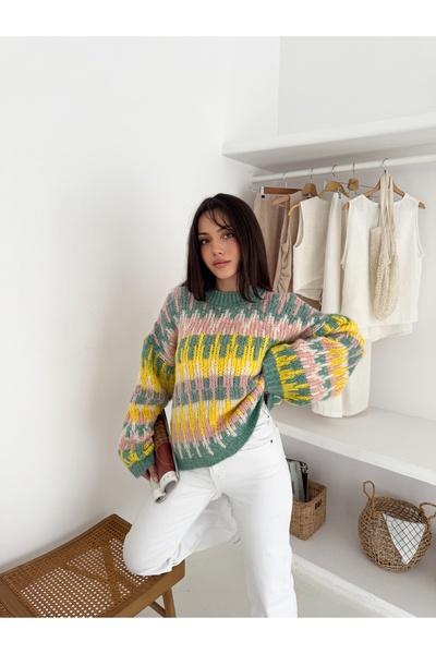 fiolin Πλεκτό πουλόβερ με μαλακή υφή επένδυση fleece