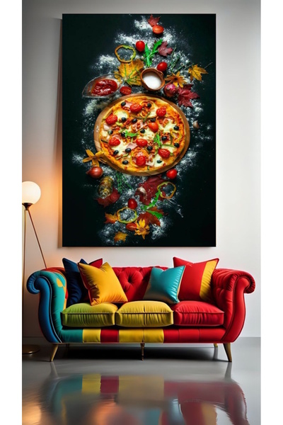 PİZZA FAST FOOD V1 Home Wall Living Room Beauty Salon Office Shop Decoration Canvas Painting