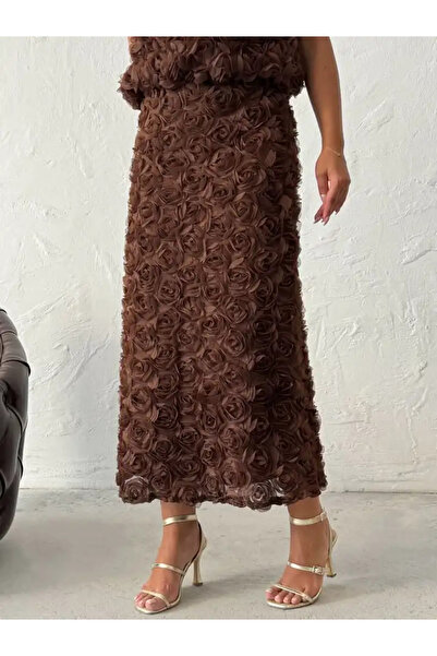 cemo Rose Patterned Tulle Skirt