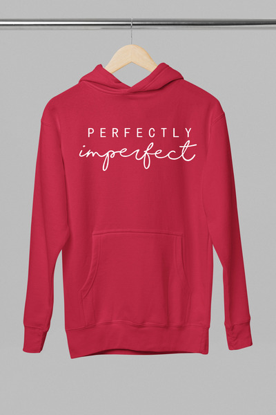 MAGORS Hanorac cu glugă din bumbac imprimat PERFECT, cu mânecă lungă, cu 3 fire