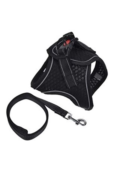 OEM Ham negru cu lesă pentru câini (M) 120 x 2,0 cm