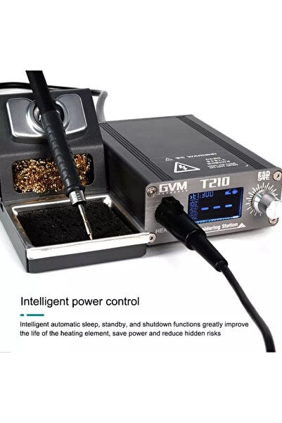 UralTeknik GVM T210 Akıllı Led ekran Profesyonel Telefon Tamir Havya Lehim İs...