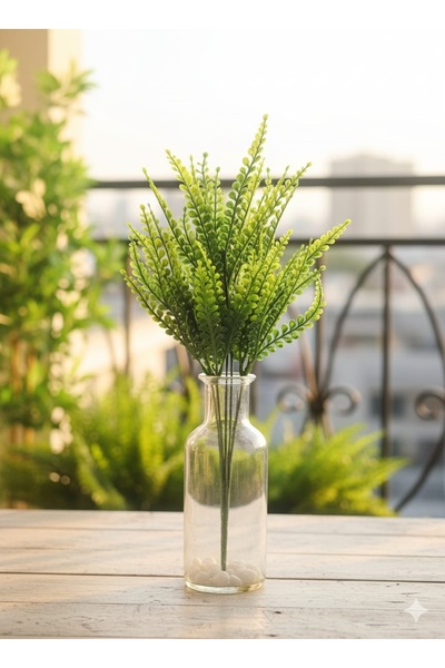 YASİMA eğrelti otu 37 cm 5 dallı ev vazo dekor yapay bitki aranjman