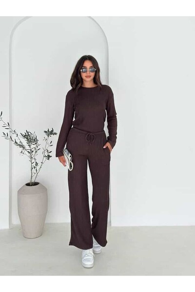 cemo Women's Ribbed Knitwear Set – Comfortable Fit & Casual Style