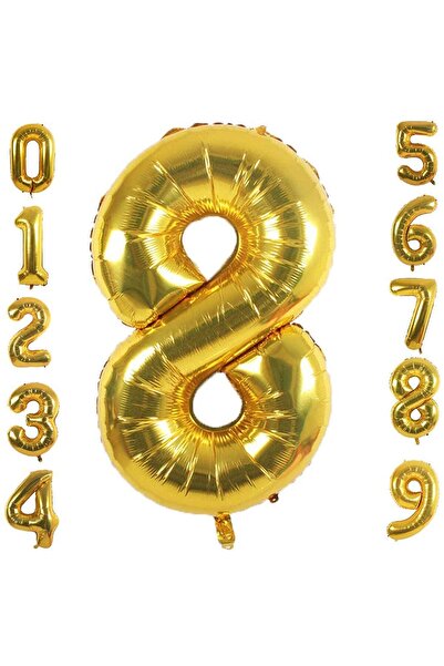 MARKQ 40" Gold Number Balloon | Large Foil Helium Balloon for Birthday, Weddi...