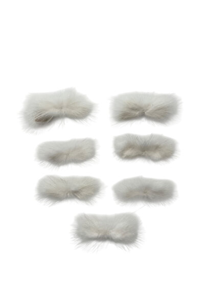 kalben accessories White Artificial Fur Strip 8 Pieces