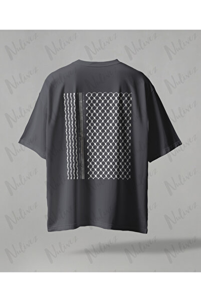 Nulivez تي شيرت بتصميم فلسطين مطبوع على الظهر عالي الجودة للجنسين