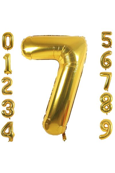 MARKQ 40" Gold Number Balloon | Large Foil Helium Balloon for Birthday, Weddi...