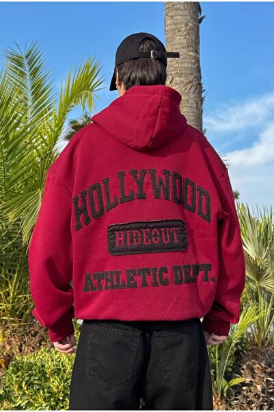 serline Премиум Холивудска бродерия Оверсайз суитшърт с качулка