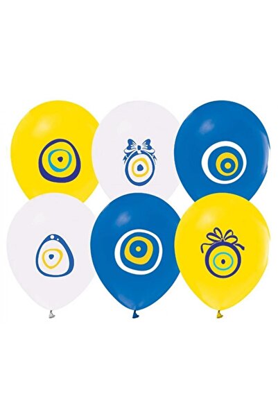 İSTOÇ PARTİ Circumcision Party Mixed Evil Eye Printed Balloons 30 Pieces