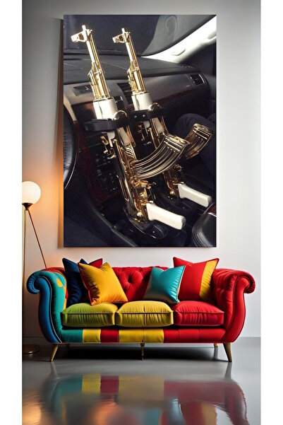 özkacar AK 47 V2 Home Wall Salon Salon de înfrumusețare Birou Magazin Decoraț...