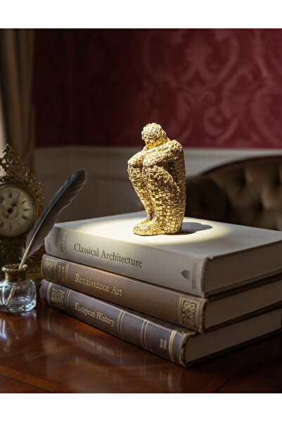 OEM Altın renkli küçük heykel, zarafet ve derin düşünceyi yansıtır, ortama sa...