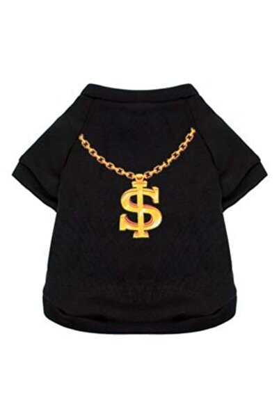 OEM Hanorac negru cu lanț de un dolar pentru animale de companie