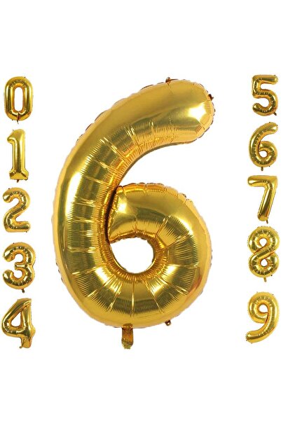 MARKQ 40" Gold Number Balloon | Large Foil Helium Balloon for Birthday, Weddi...